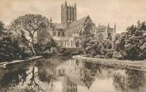 PC64893 Wells Cathedral. Die Reflexion. T.W. Phillips