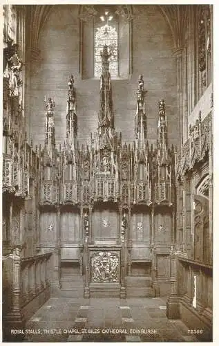 PC64834 Royal Stalls. Distelkapelle. St. Giles Kathedrale. Edinburgh. Valentinstag.