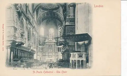 PC67931 St. Pauls Kathedrale. Der Chor. London. Stengel. Nr. 14336