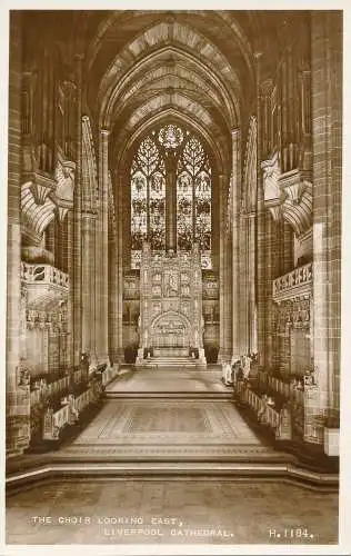 PC67996 Der Chor mit Ostblick. Kathedrale von Liverpool. Valentinstag. Nr. H.1184. RP