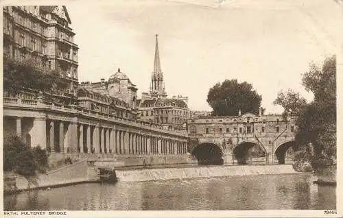 PC67381 Bad. Pulteney Bridge. Photochrom. Nr. 78406. 1948