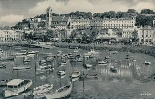 PC67293 Der Hafen. Torquay. Valentinstag. Silber