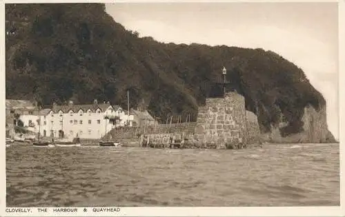 PC69036 Clovelly. Der Hafen und Quayhead. Reills Art Store