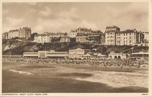 PC67857 Bournemouth. Westklippe vom Pier