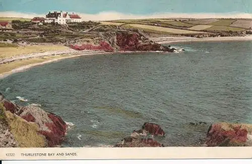 PC69122 Thurlestone Bay und Sands. 1955