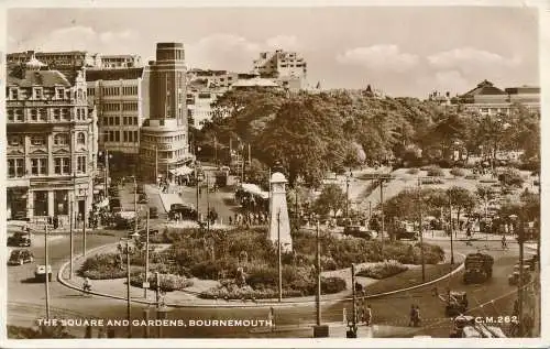 PC69157 Der Platz und die Gärten. Bournemouth. Donner und Clayden. Sonnenstrahl. RP