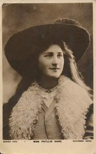 PC68972 Miss Phyllis Dare. Davidson Bros. Hochglanz. 1906