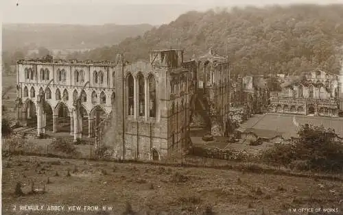 PC69067 Rievaulx Abbey. Blick vom Baubüro N.W.