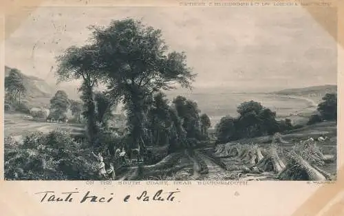 PC68123 An der Südküste ordentliches Bournemouth. E. Warren. Hildesheimer. 1904