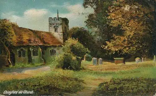 PC68983 Chingford Old Church. Langsdorff. 1907