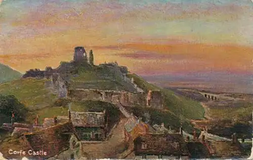 PC68171 Corfe Castle. Hildesheimer. Faksimile. 1907