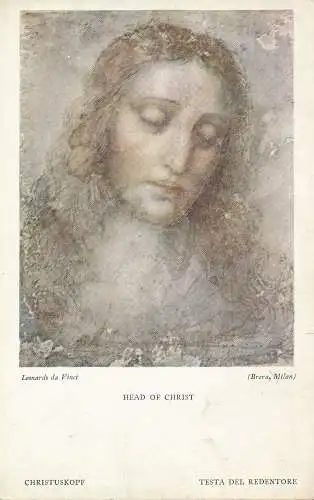 PC67453 Postkarte. Haupt Christi. Leonardo da Vinci. Ärzte