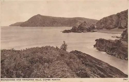 PC68928 Broadsands and Hangman Hills. Combe Martin. Sweetman. Solograph. Nr. 2963