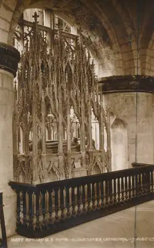 PC67374 Grab von Edward II. Gloucester Cathedral. Judges Ltd. Nr. 16857. 1953