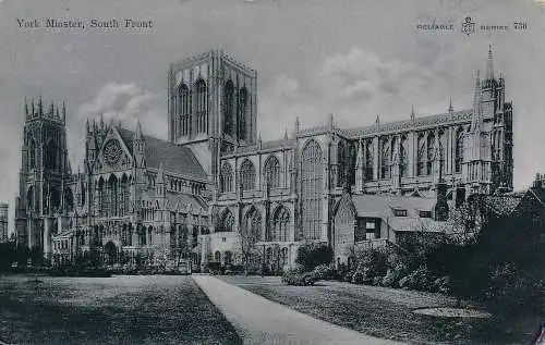 PC69526 York Minster. Südfront. Zuverlässig. Nr. 736. 1907