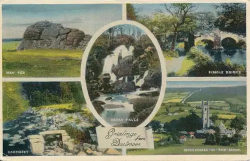 PC67842 Grüße aus Dartmoor. Multi-View. Chapman. 1957