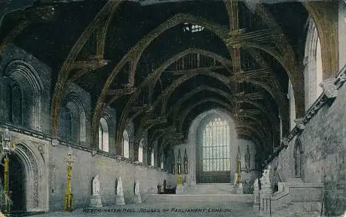 PC69029 Westminster Hall. Häuser des Parlaments. London. F. Kehrhahn