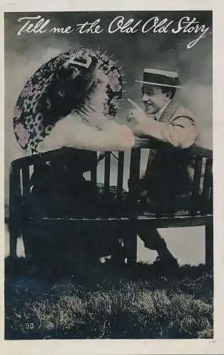 PC69706 Erzählen Sie mir die alte alte Geschichte. Frau mit Mann. E. Alexander. 1909