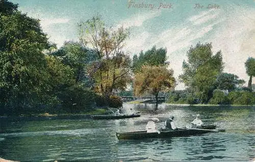 PC68159 Finsbury Park. Der See. 1906