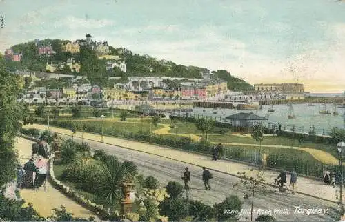 PC68185 Vane Hill and Rock Walk. Torquay. 1905