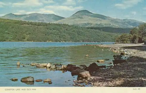 PC69273 Coniston Lake und Old Man. Jarrold. RP