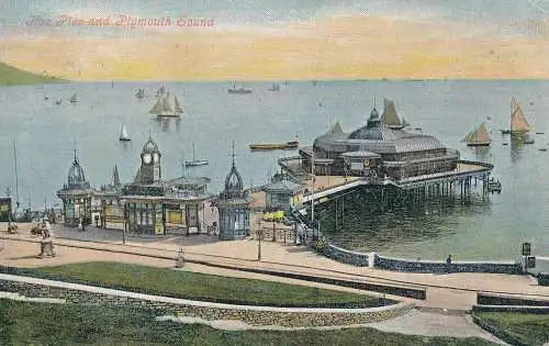 PC69418 Hackenpier und Plymouth Sound. Valentinstag. 1905