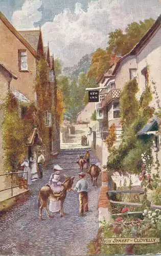 PC69447 High Street. Clovelly. Tuck. Öle. Nr. 7233. 1905