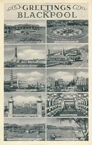 PC71162 Grüße aus Blackpool. Multi-View. D. Konstanz. RP. 1961