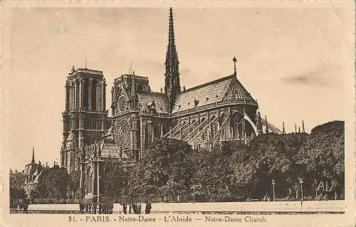 PC71416 Paris. Notre Dame. L Apsis. A. Leconte. Nr. 31