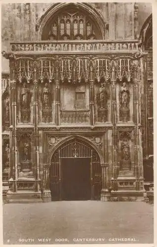 PC70151 Südwesttür. Kathedrale von Canterbury. RP. 1967