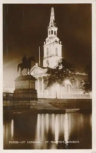 PC67691 Flutlicht London. St. Martins Kirche. Nachts. RP