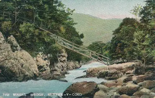 PC69578 Die Bergarbeiterbrücke. Bettws Y Coed. B. B. London. 1906