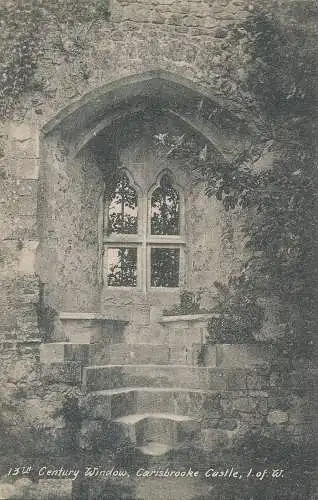 PC71621 Fenster aus dem 13. Jahrhundert. Carisbrooke Castle. I. von W