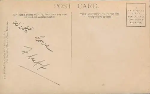 PC68084 alte Postkarte. Eine Frau im weißen Kleid. Midland Publishing