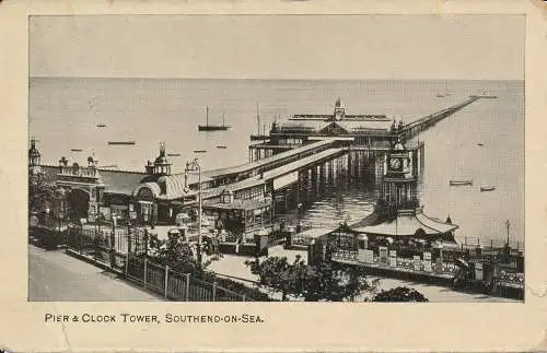 PC71312 Pier und Uhrturm. Southend on Sea. 1912