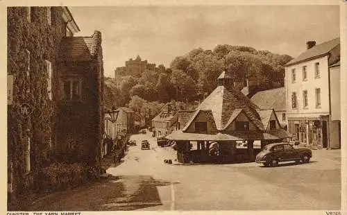 PC71288 Dunster. Der Garnmarkt. Photochrom. 1956