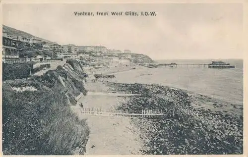 PC71371 Ventnor von West Cliffs. I.O.W. Dennis. Ivoresk. 1938