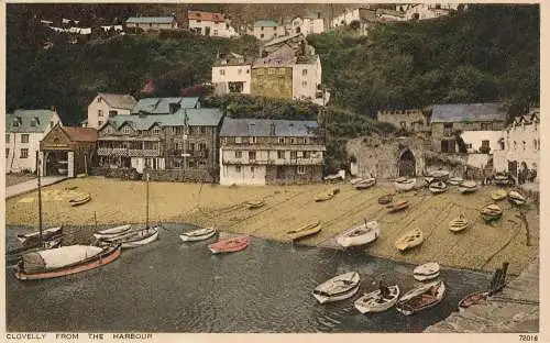 PC68466 Clovelly aus dem Hafen. Photochrom. Nr. 72018