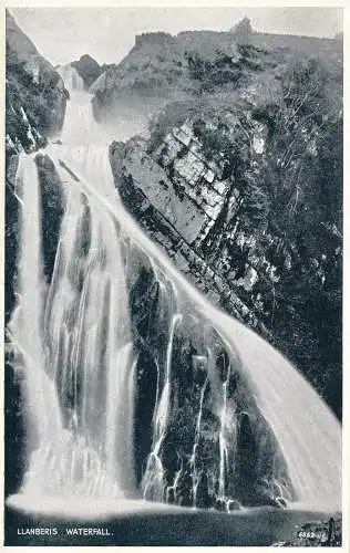 PC67705 Llanberis Wasserfall. Valentinstag. Silber