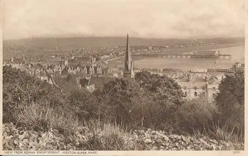 PC69195 Blick vom römischen Lager. Weston Super Mare. Nr. 20235. 1947