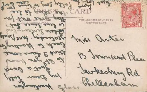 PC71208 Die Promenade Cheltenham. 1918