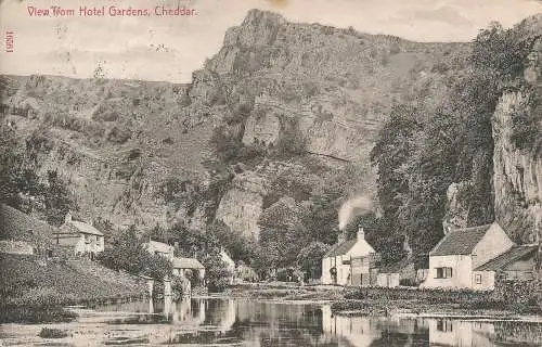 PC71731 Blick vom Hotelgarten. Cheddar. Stengel. 1909