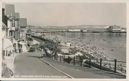 PC70227 China Hill and Pier. Shanklin. I.W. Nigh. Nr. 5215. RP. 1954