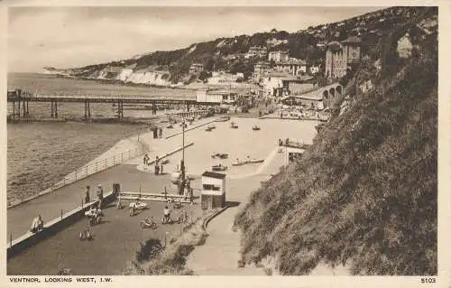 PC71003 Ventnor. Blick nach Westen. I.W. Nigh. 1954