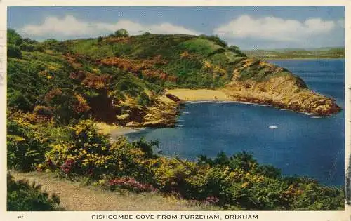 PC69605 Fishcombe Cove aus Furzeham. Brixham. 1954