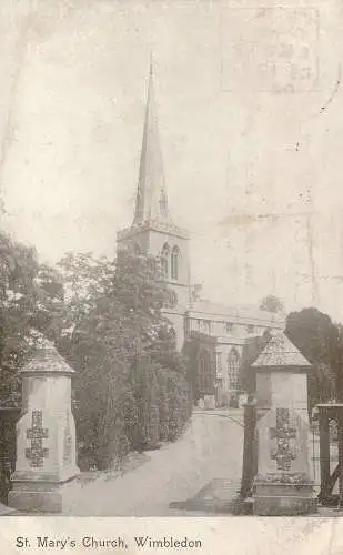 PC69464 St. Marys Kirche. Wimbledon. 1904