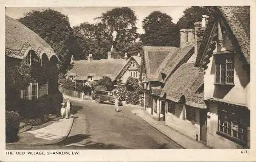 PC70947 Das alte Dorf. Shanklin. I.W.G. Dean. Die Bucht. 1949