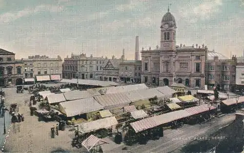 PC71229 Marktplatz. Derby. National. 1907