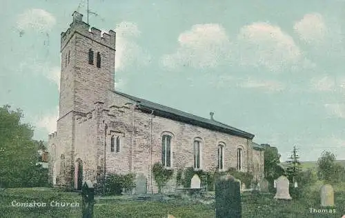 PC68846 Coniston Church. Thomas. 1907