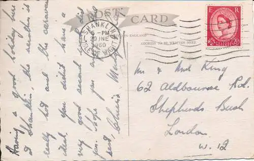 PC71284 Altes Dorf. Shanklin. I.O.W. 1960